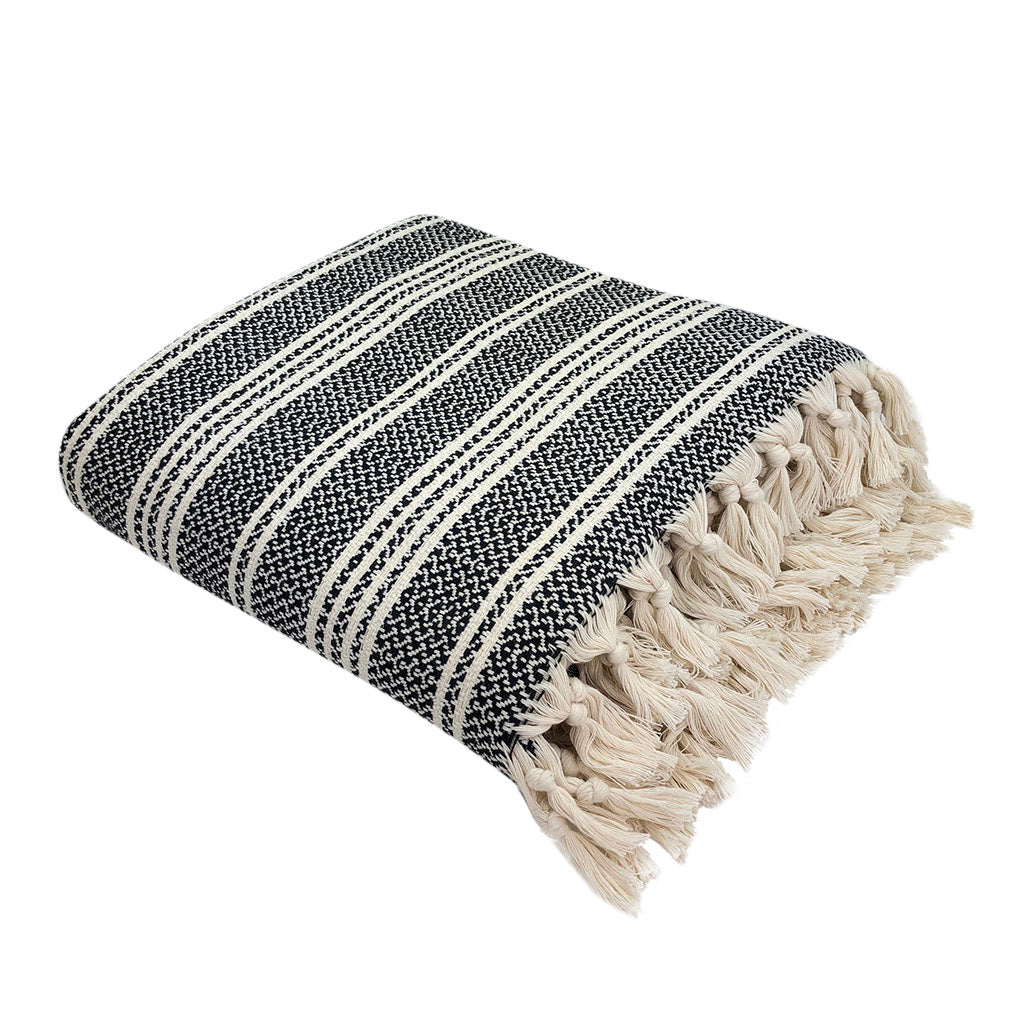 Woven Stripe Turkish Throw - BagLunchproduct,corp