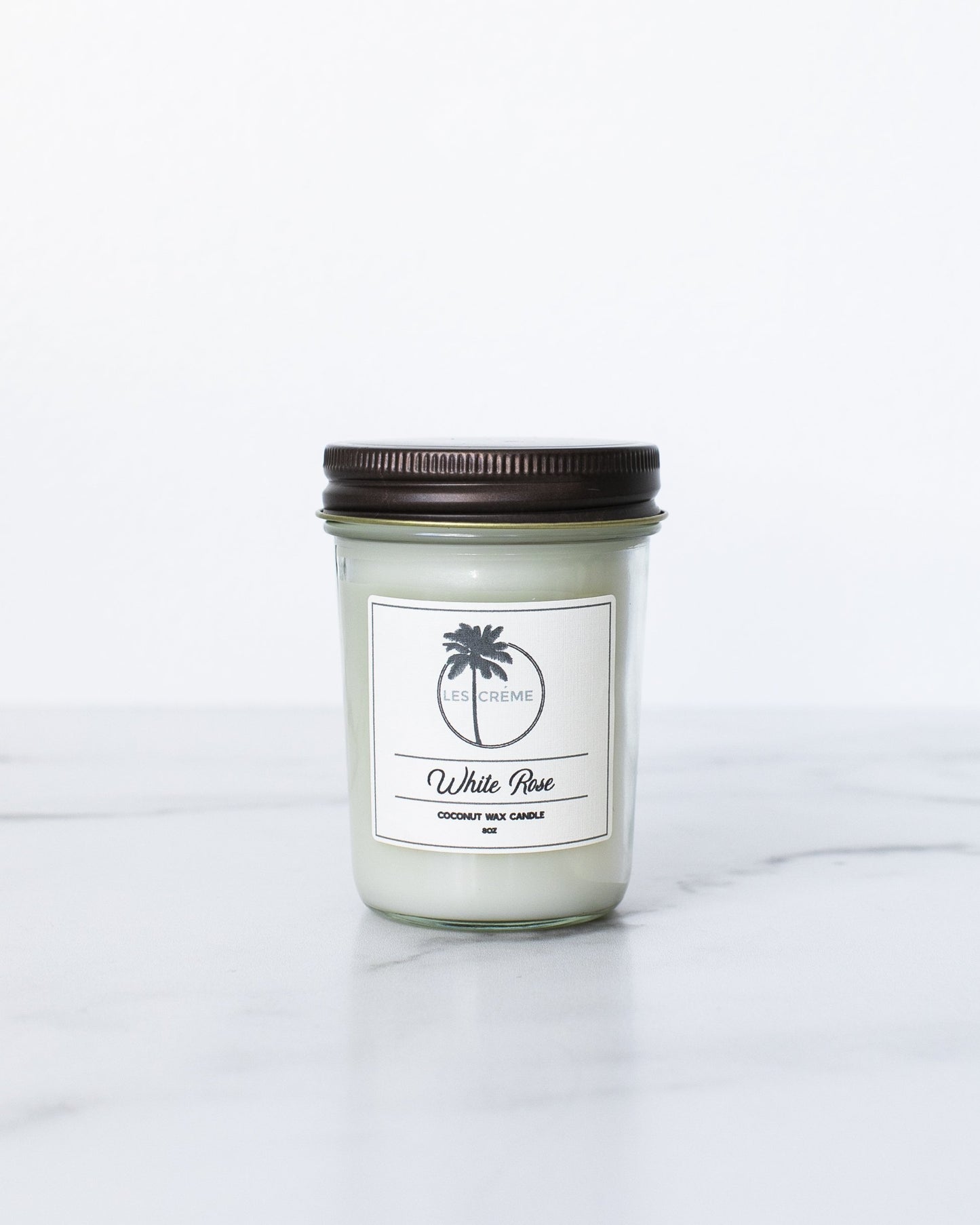 White Rose Scent Coconut Wax Candle - BagLunchproduct,corp