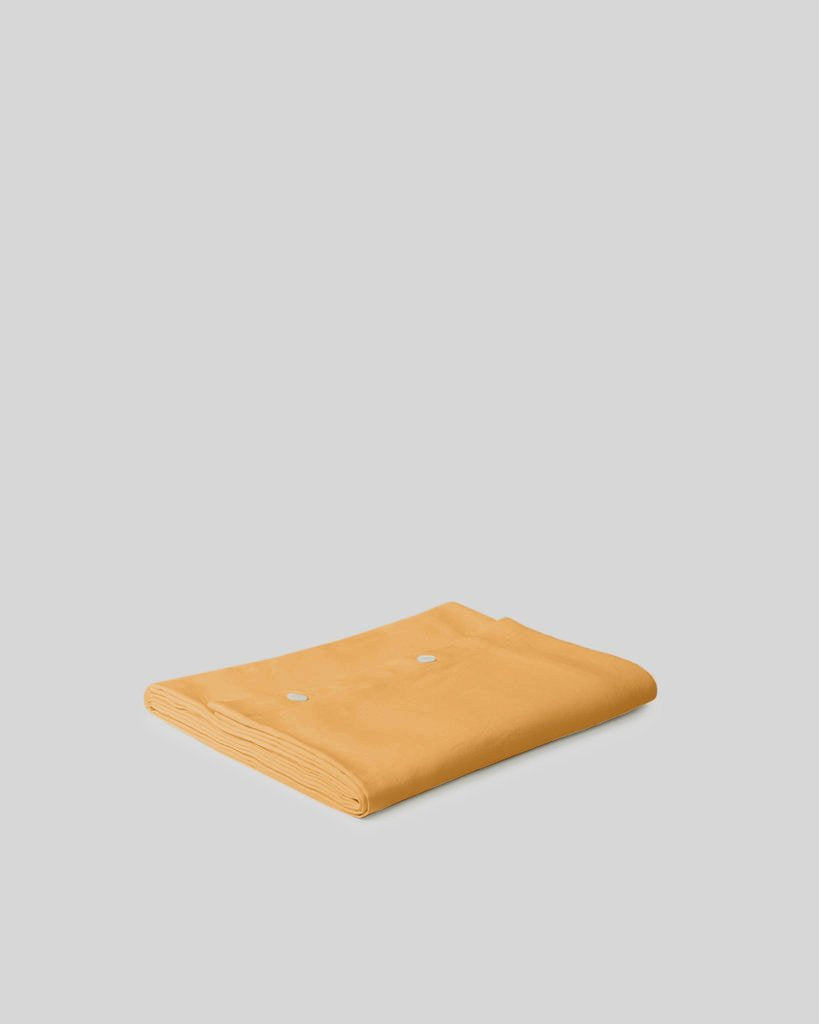 Marcel Linen Duvet Cover - Mustard - BagLunchproduct,corp